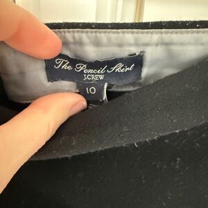 J. Crew Classic Black Pencil Skirt